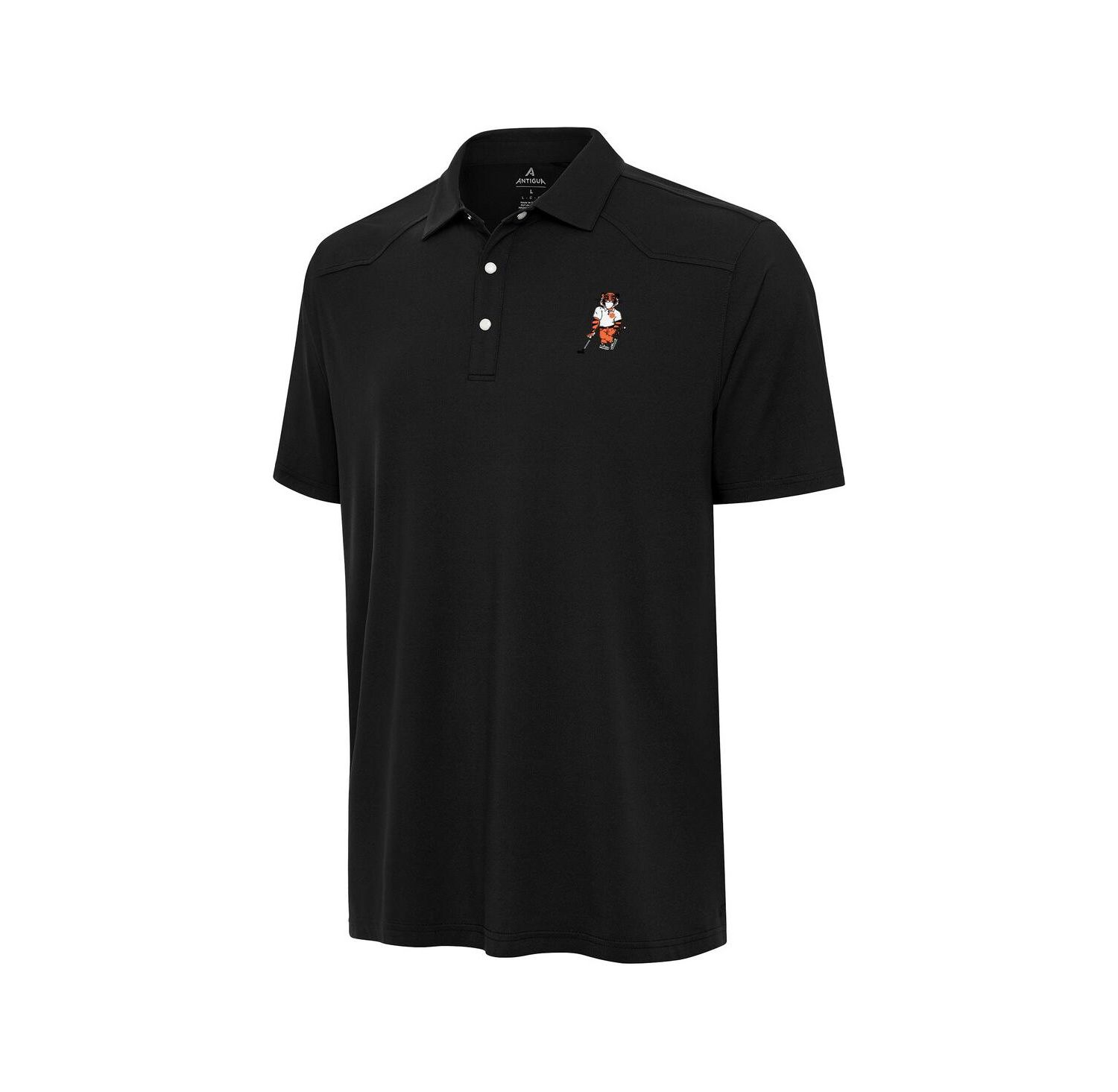 Men's Black Clemson Tigers Golfer Western Polo Shirt