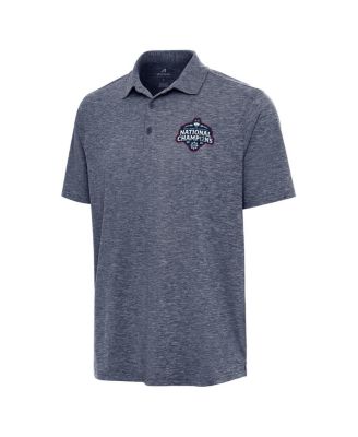 Мужская футболка-поло Antigua Heather Navy UConn Huskies 2025 NCAA для национальных чемпионов по баскетболу среди женщин, пар 3