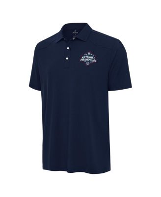 Мужская футболка-поло Antigua Navy UConn Huskies 2025 NCAA Women's National Champions по баскетболу в западном стиле для мужчин.