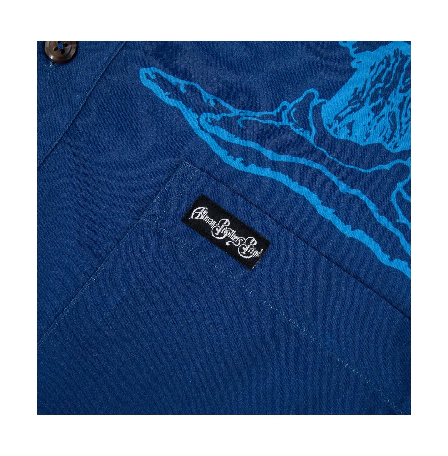 Мужская рубашка Section 119 Blue The Allman Brothers Band Large Mushroom Button-Down — фото 4