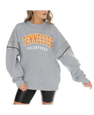 Gameday Couture - Women's Heather Gray Tennessee Volunteers Competitive Edge Oversized Fleece Pullover Sweatshirt