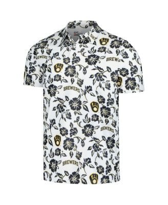 Reyn Spooner Men's White Milwaukee Brewers Pua Performance Polo Shirt