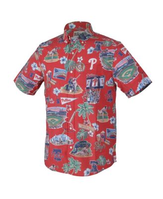 Men's&nbsp;Red Philadelphia Phillies Scenic Tri-Blend Button-Down Shirt
