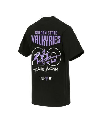 Men's and Women's Kate Martin Black Golden State Valkyries Launch Name Number T-Shirt