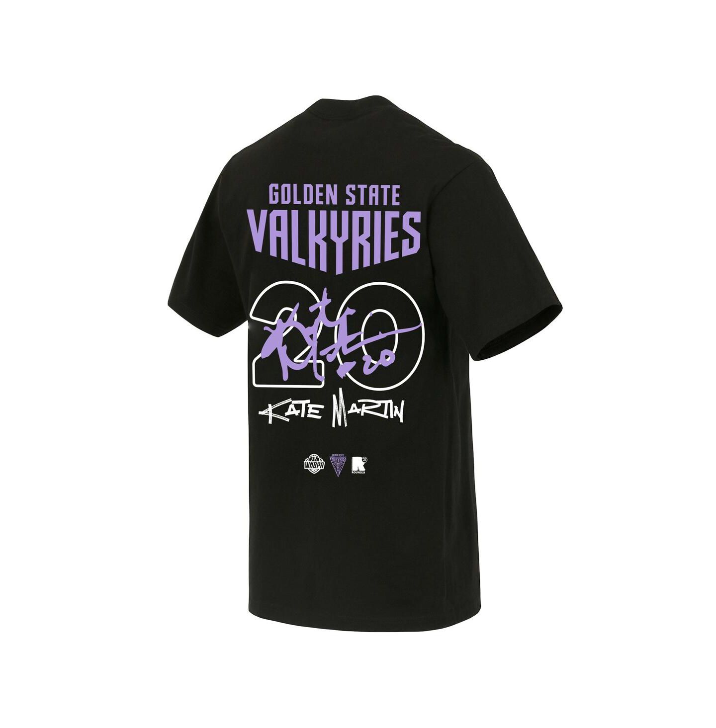 Футболка Round21 Kate Martin Black Golden State Valkyries Launch Name & Number — фото 3