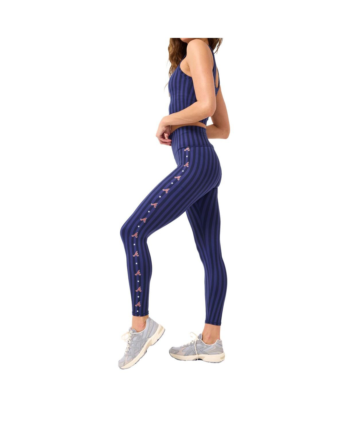 Women's Navy Atlanta Braves Tlc Printed Leggings - Navy