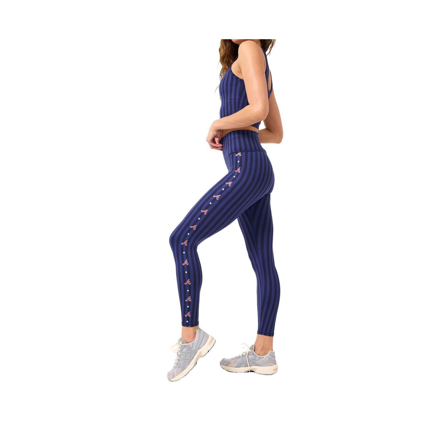 Women's Navy Atlanta Braves TLC Printed Leggings