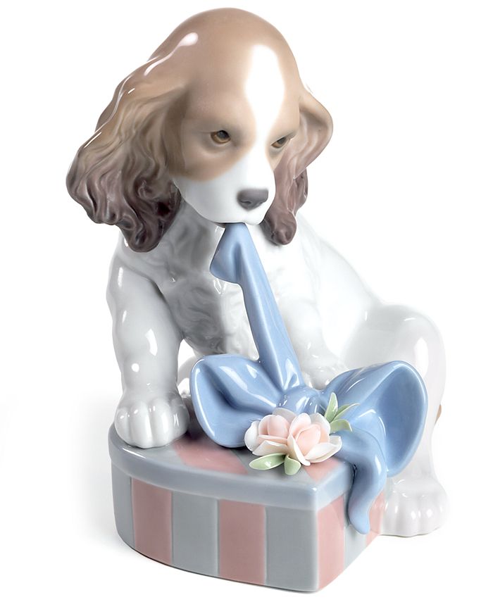 Lladró Lladro Collectible Figurine, Can't Wait! Puppy with Gift Macy's