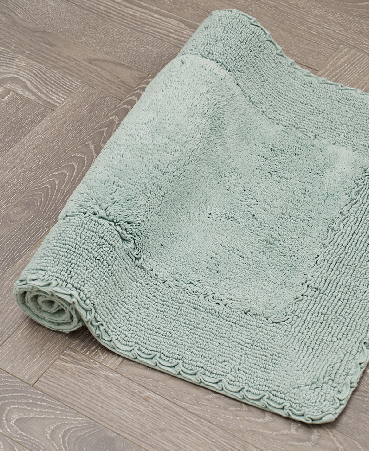 Laura Ashley Cotton Ruffled Bath Rug, 27" X 45"