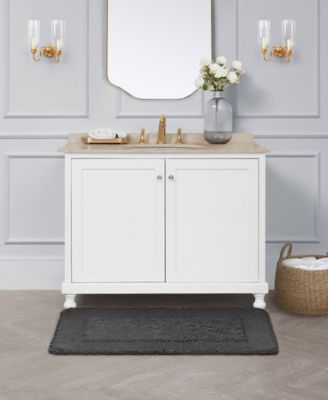 Cotton Ruffled Bath Rug, 27" x 45"