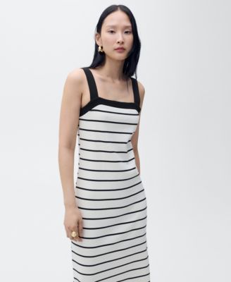 Women's Striped Midi Dress