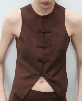 Women's Linen-Blend Suit Vest