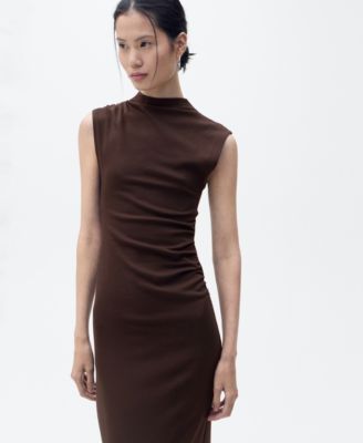 Women's Perkins Collar Draped Dress