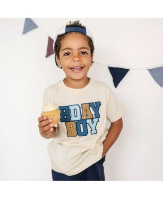 Big Boys Birthday Patch Short Sleeve T-Shirt