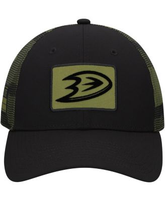 Мужская черная шляпа Fanatics Anaheim Ducks Authentic Pro Military с регулируемой степенью защиты от фанатиков