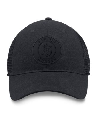 Мужская черная шляпа дальнобойщика Fanatics Seattle Kraken Team Haze с регулируемой посадкой