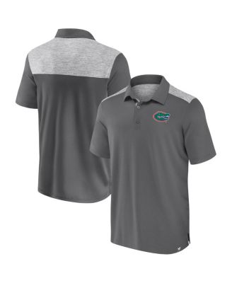 Fanatics - Men's Gray Florida Gators Iconic Brushed Blocked Polo Shirt