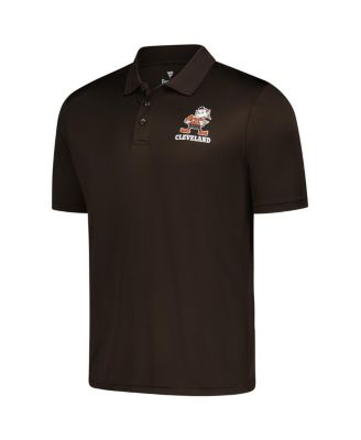 Мужская коричневая винтажная рубашка поло Cleveland Browns от Fanatics
