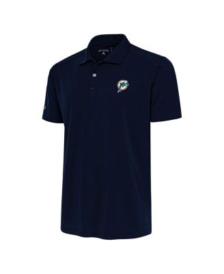 Antigua - Men's Navy Miami Dolphins Team Logo Throwback Tribute Polo Shirt