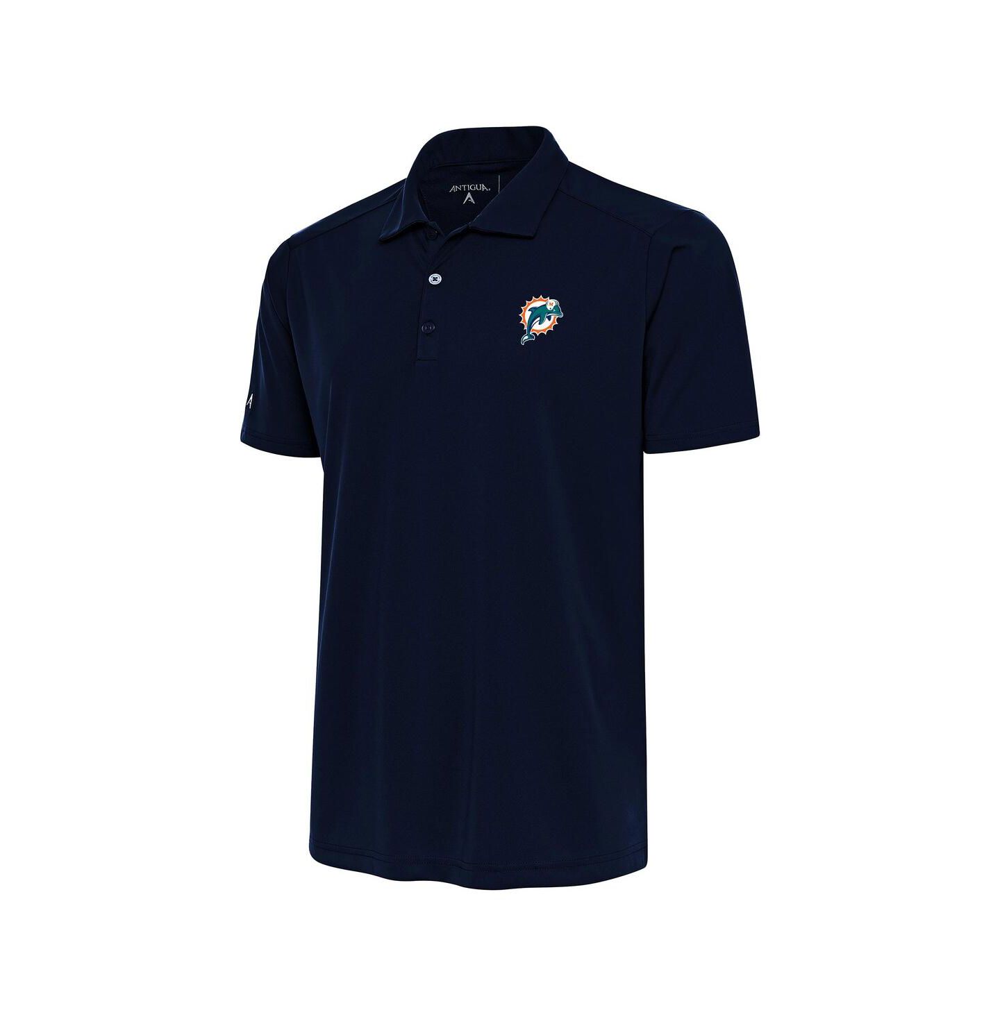 Мужское поло Antigua Navy Miami Dolphins Team Logo Throwback Tribute Polo Shirt — фото 1