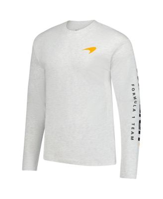 Мужская футболка с длинным рукавом Outerstuff Heather Grey McLaren F1 Team с обрисовкой автомобиля