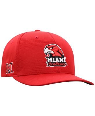 Лучшая в мире мужская красная шапочка Miami University RedHawks Reflex Performance Flex Hat