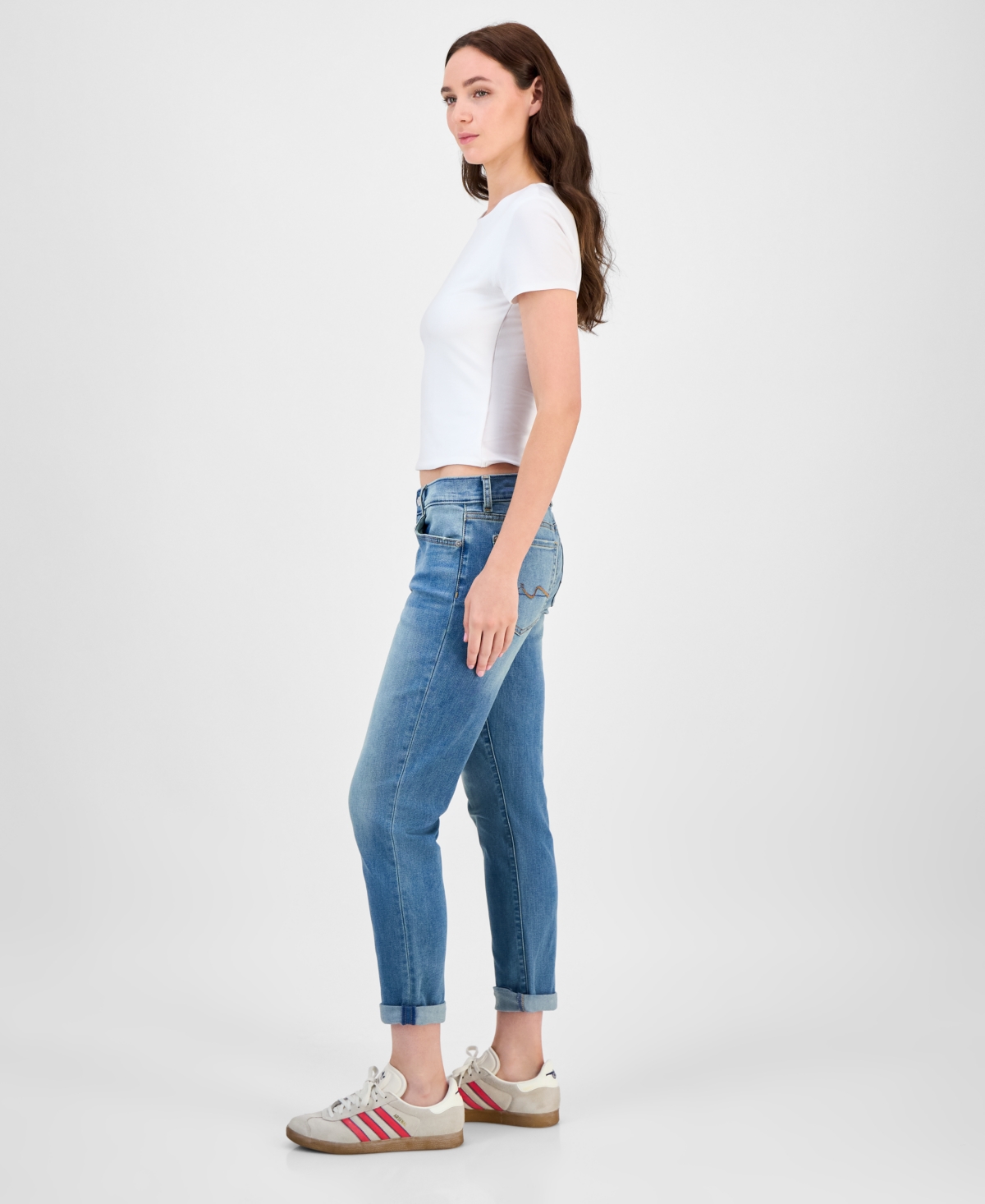 7 For All Mankind Women's Josefina Cropped Straight-leg Jeans In Blue