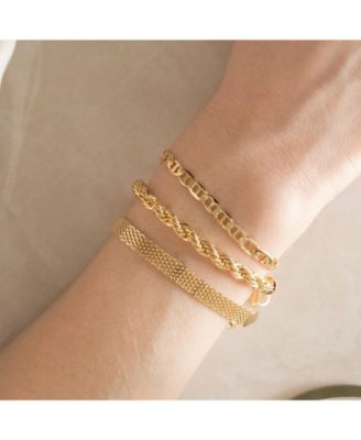 Intertwined Rope Statement Bracelet & Adjustable Ring Set