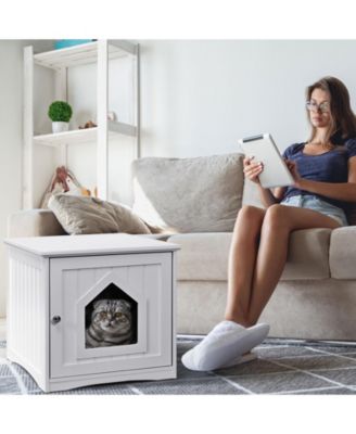 Sidetable Nightstand Weatherproof Multi-function Cat House