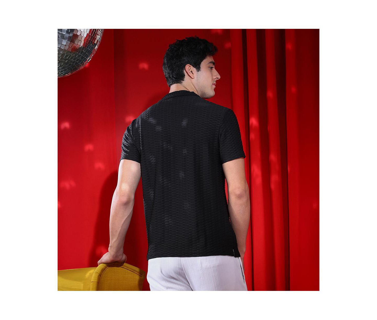 Мужская футболка Cahoot Campus Sutra Onyx Black Hive Polo, цвет: Чёрный — фото 5