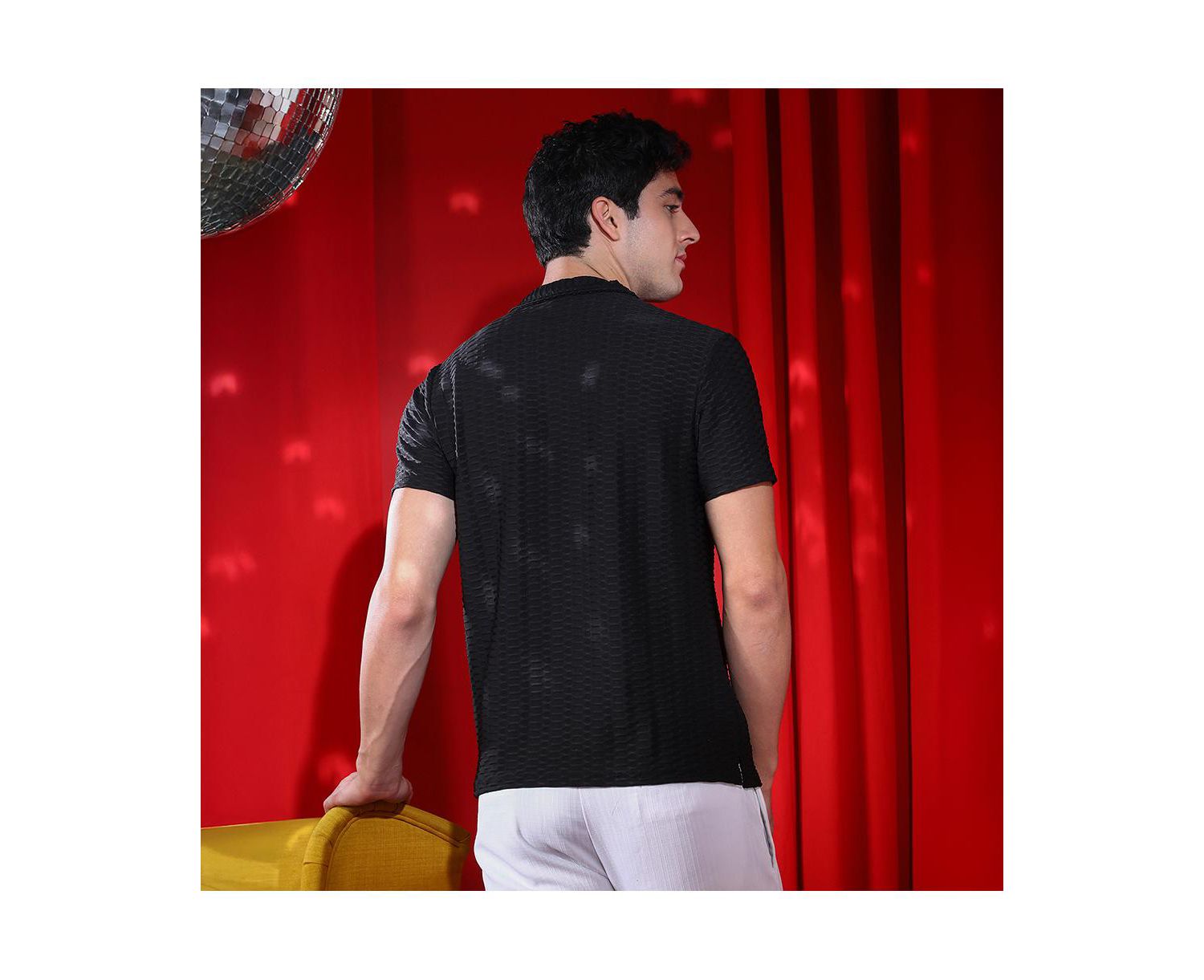 Men's Onyx Black Hive Polo T-Shirt