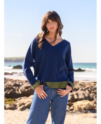 Women's Ponte V-Neck Sweater