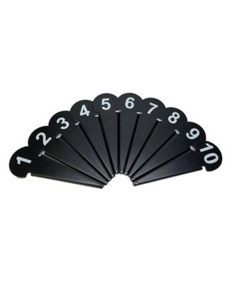 Durable Discus & Shot Put Markers (Set of 10) Essential Track and Field Equipment, Spiked Tips for Secure Placement, High Visibility, Robust Metal Construction for Competitions and Training (Red)
