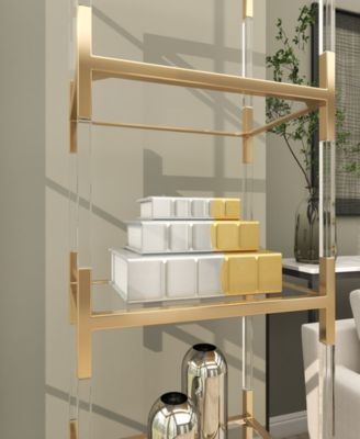 Glam Faux Leather Box, Set of 3