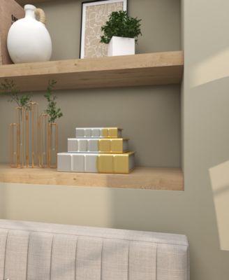 Glam Faux Leather Box, Set of 3