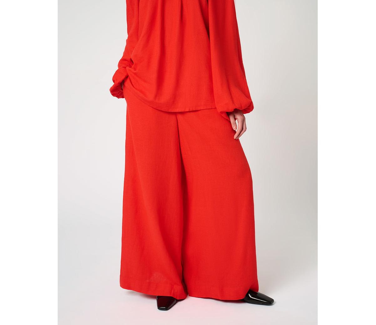 Women's Wide Leg Pant - Vibrant red