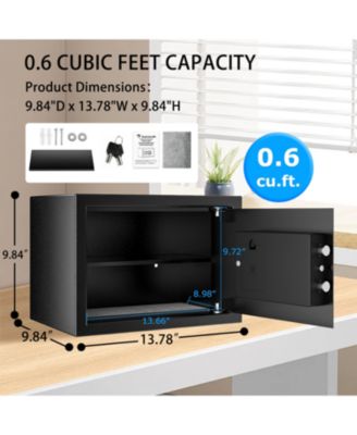 0.6 Cu Ft Safe Box with Electronic Keypad and Removable Shelf