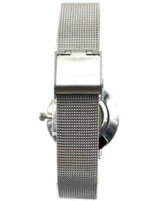 Женские часы Peugeot с 30-миллиметровым синим изящным ремешком из нержавеющей стали на сетчатом ремешке