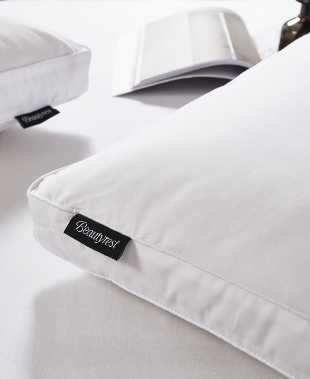 Beautyrest 2" Gusseted Down Fiber Pillow, King In White