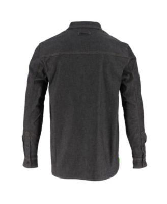 Men's Vintage Stretch Denim Long Sleeve Button Up Shirt