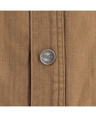 Men's Crafted Herringbone Utility Shirt Jacket