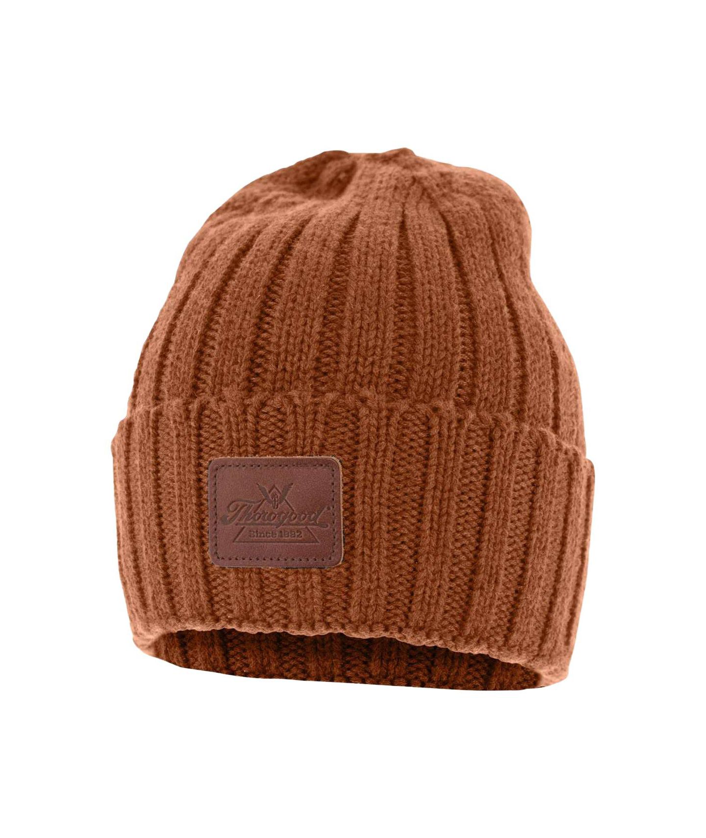 Мужская шапка Thorogood Logger's Merino Wool Knit Beanie, цвет: Золотой коричневый — фото 1