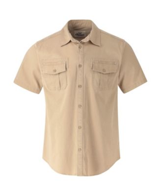 Men's Short Sleeve Utility Button Up Shirt