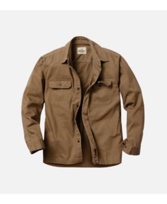 Men's Stone Wash Herringbone Button Up Overshirt