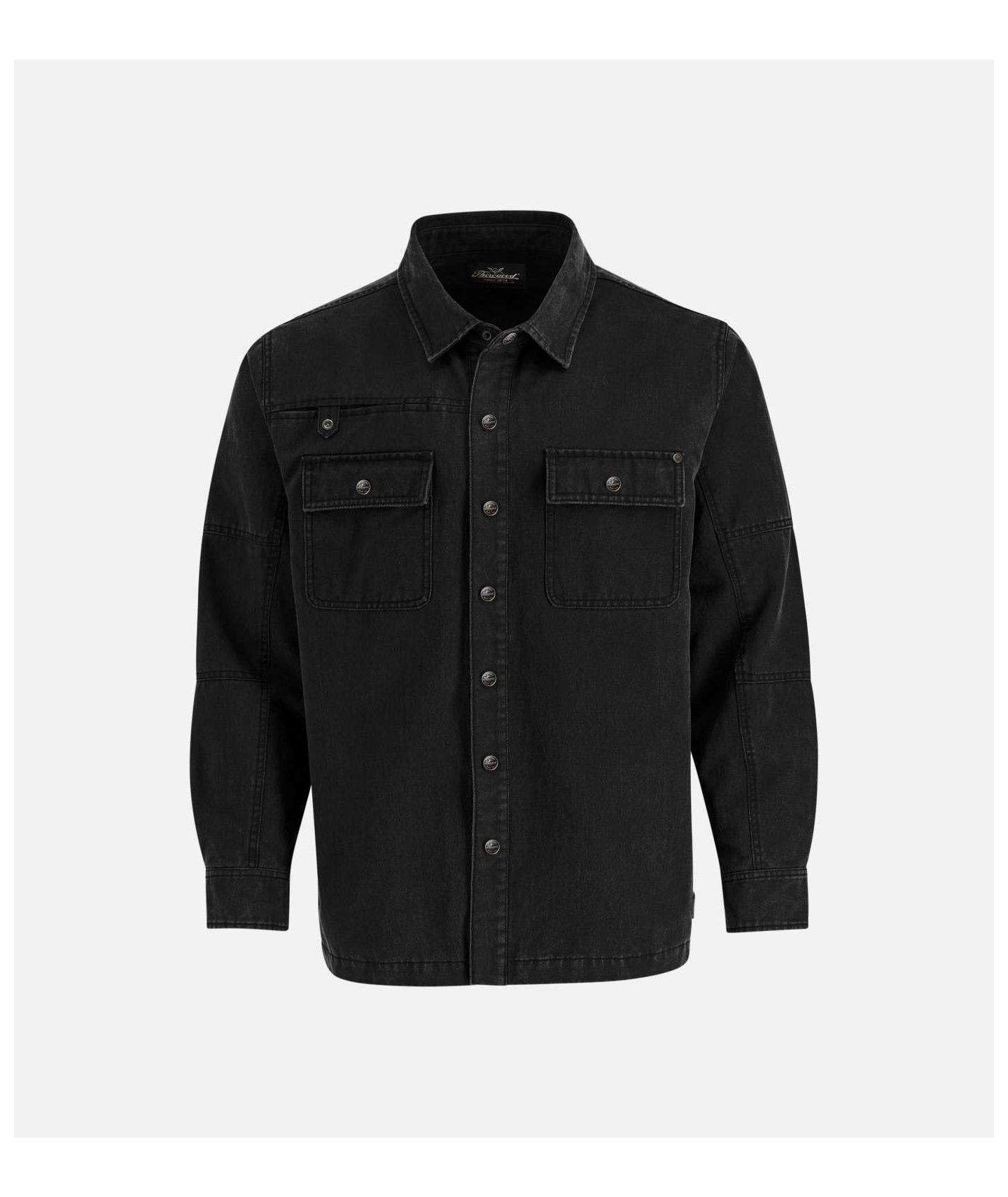 Мужская куртка Thorogood Sueded Shirt Jacket Snap Up, цвет: Чёрный — фото 1