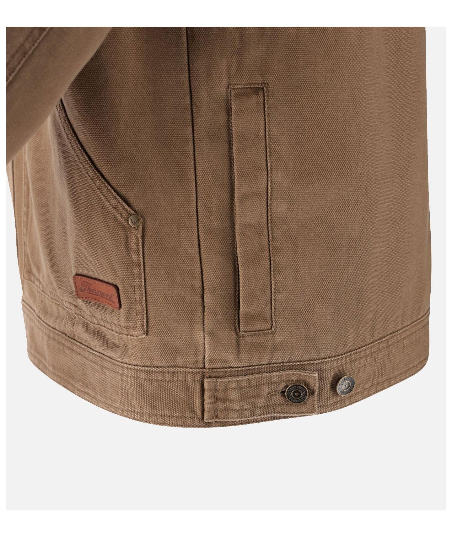 Мужская куртка Thorogood Big & Tall Stone Wash Canvas Trucker, цвет: Otter — фото 6