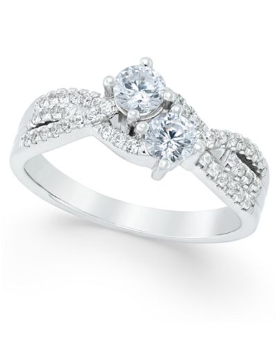 Two Souls, One Love® Diamond Anniversary Ring (3/4 ct. t.w.) in 14k White Gold