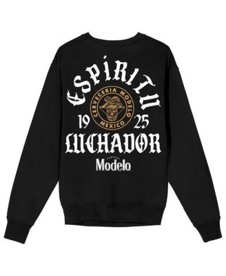 Мужская толстовка Modelo Espiritu Luchador с 1925 года, черная толстовка для взрослых с круглым вырезом и длинным рукавом-3XL