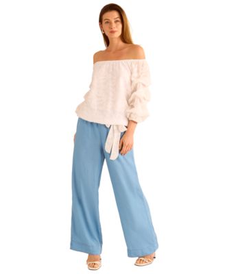 Women's Drawstring Wide-Leg Pants