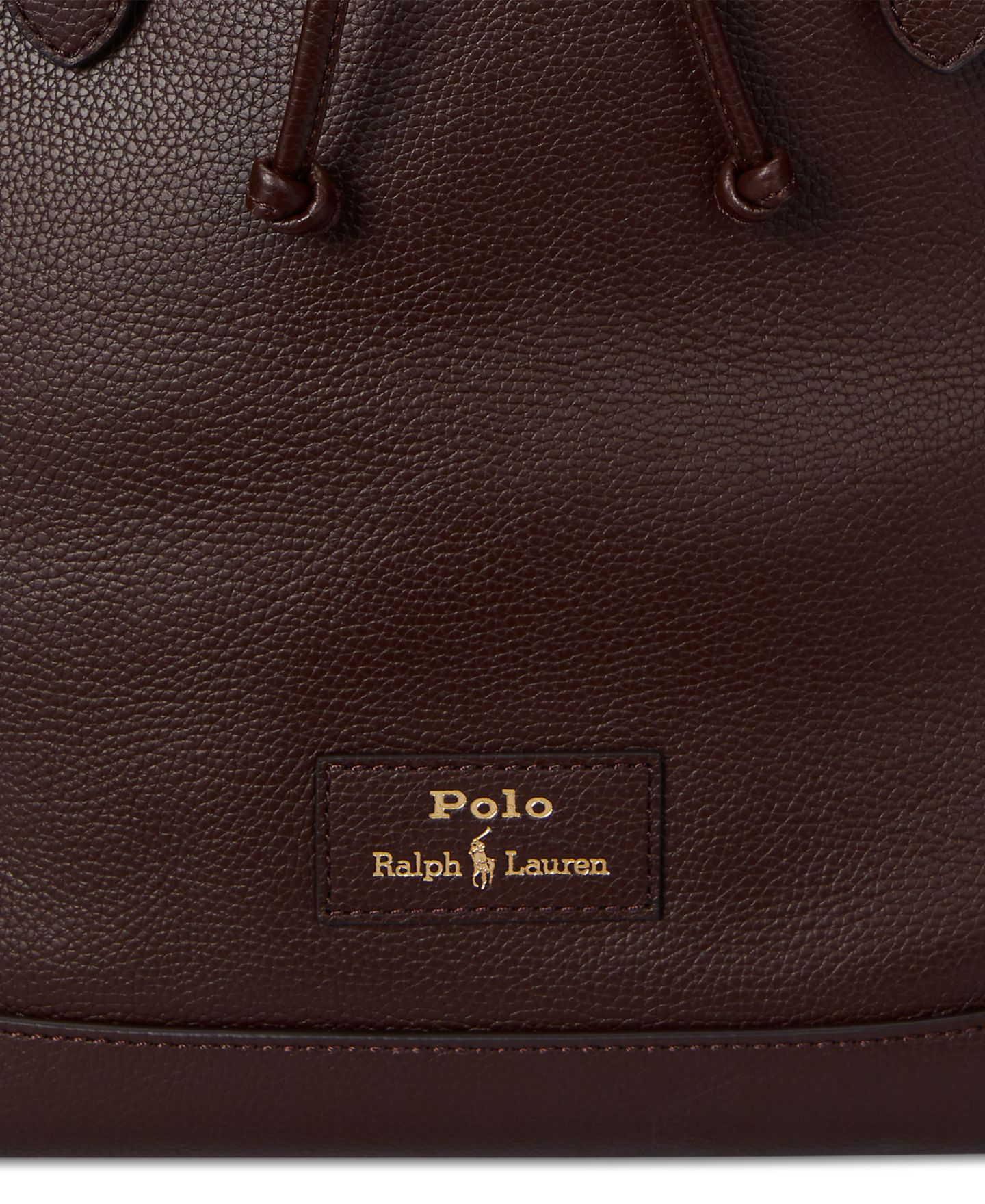 Рюкзак Polo Ralph Lauren Pebbled Leather, цвет: Тёмный коричневый — фото 4